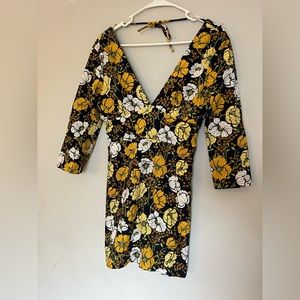 ZARA poppy print mini dress. Size M.